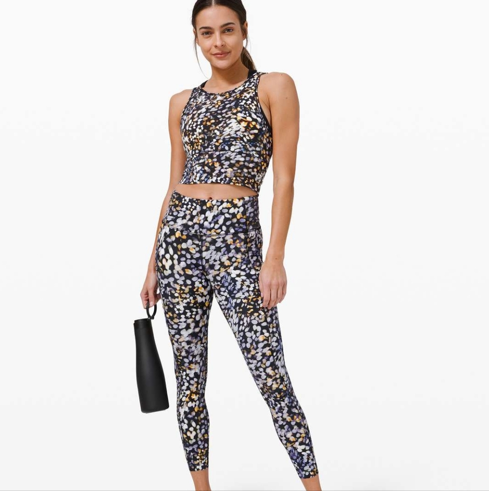LULULEMON FAST AND FREE NULUX TIGHTS SIZE 6_METROPOLIS GLOW